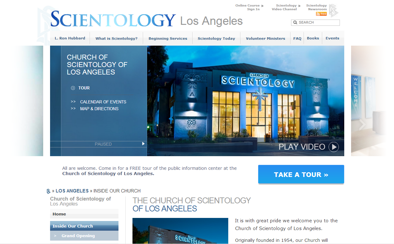 All are welcome to the Church of Scientology of Los Angeles or any church
